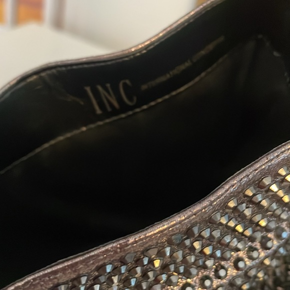 INC sparkle rhinestone silver heel boots size 6.5 - Picture 6 of 7